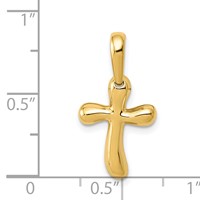 14K Small Freeform Cross view 4