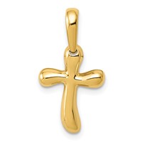 14K Small Freeform Cross view 1