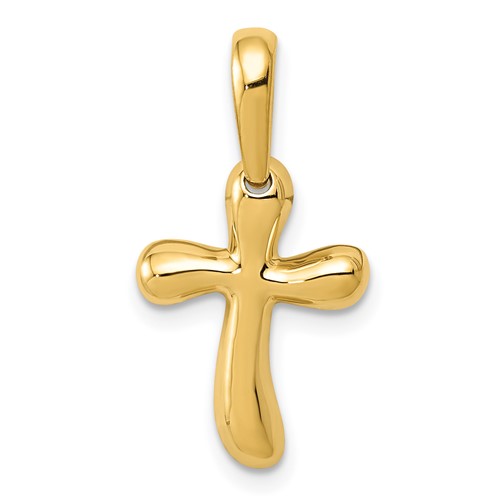 14K Yellow Gold Small Freeform Cross