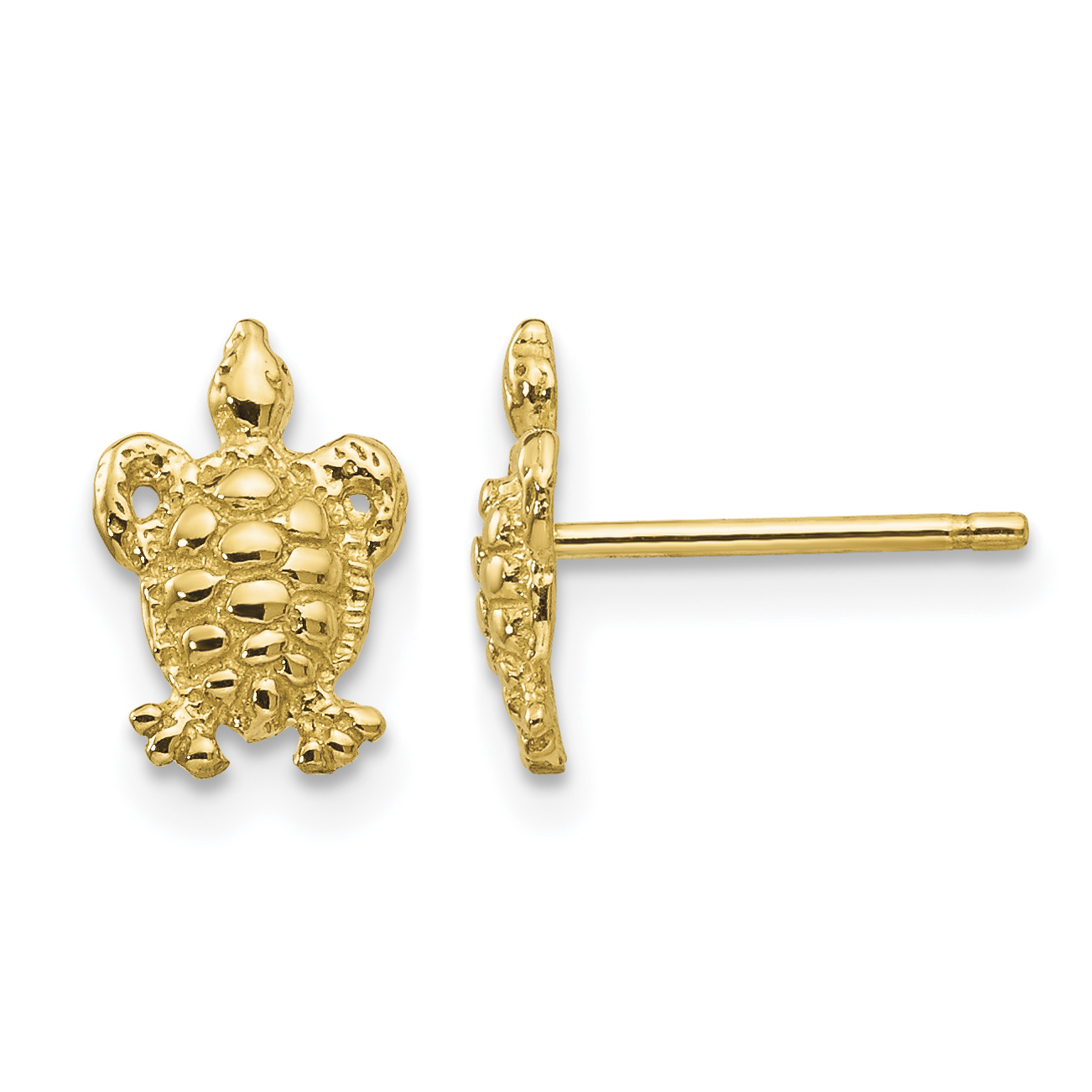 14K Mini Turtle Post Earrings (K4438)