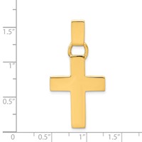 14K Hollow Cross Pendant view 4
