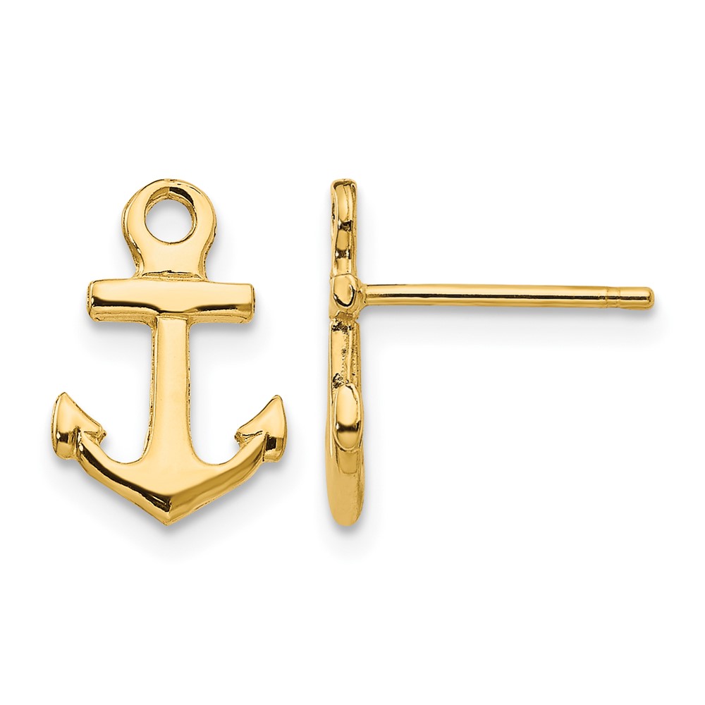 14K Anchor Post Earrings (K4502)