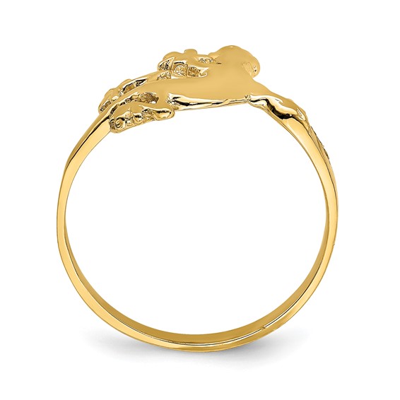 14K Polished Lizard Ring