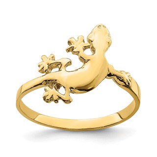 14K Polished Lizard Ring