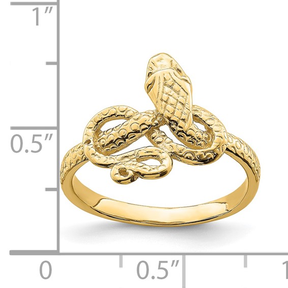 14K Polished Snake Ring