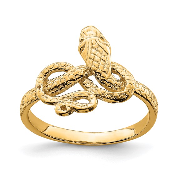 14K Polished Snake Ring