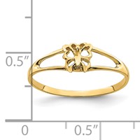 14K Yellow Gold Mini Butterfly Ring view 3