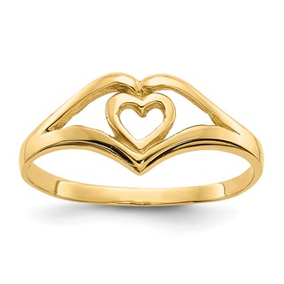 14k Polished Heart Ring