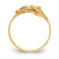 14K Diamond-cut Crucifix Ring view 2
