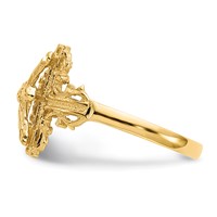 14K Diamond-cut Crucifix Ring view 4
