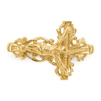 14K Diamond-cut Crucifix Ring view 5