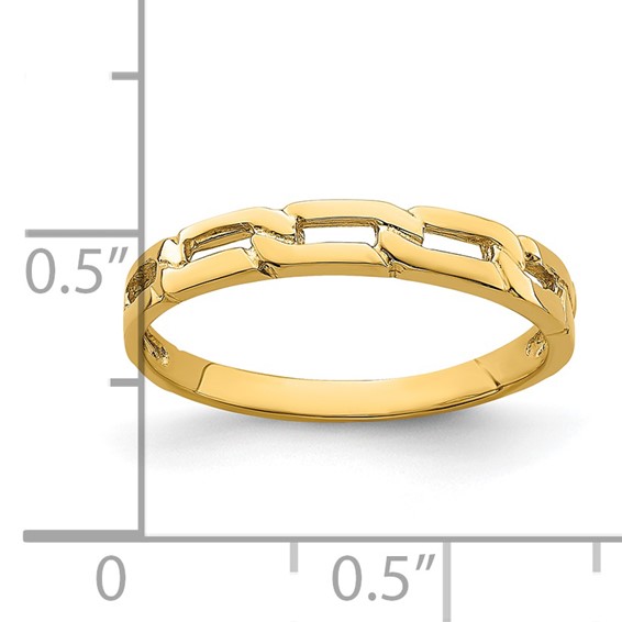 14K Five Chain Link Band Ring