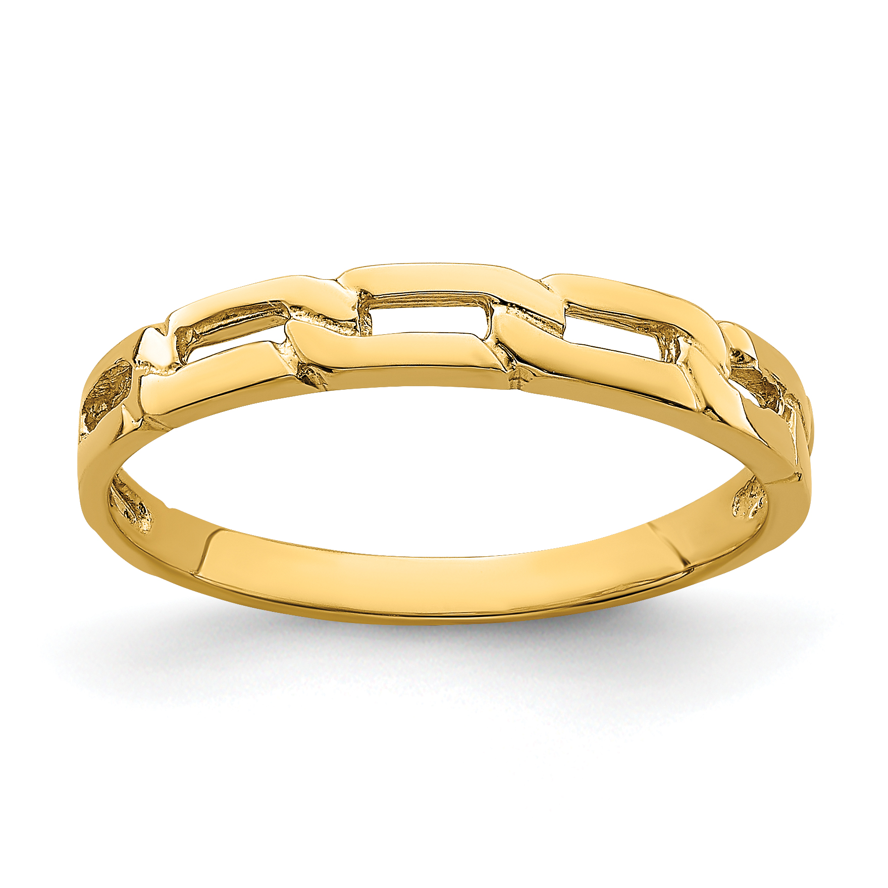 14K Five Chain Link Band Ring (K4591)