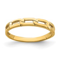 14K Five Chain Link Band Ring view 1
