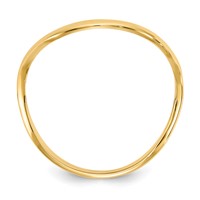 14K Yellow Gold Polished Wave Fashion Thumb Ring view 2