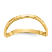14K Yellow Gold Polished Wave Fashion Thumb Ring view 1