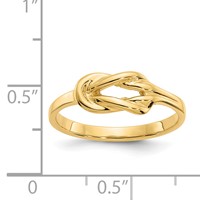 14K Yellow Gold Freeform Knot Ring view 3