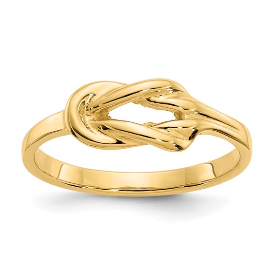 Gold Polished Knot Rings