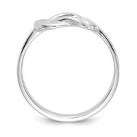 14K White Gold Freeform Knot Ring view 2