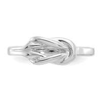 14K White Gold Freeform Knot Ring view 4