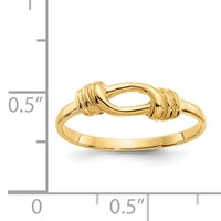 14K Yellow Gold Love Knot Band view 3