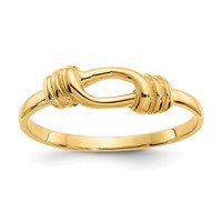 14K Yellow Gold Love Knot Band view 1