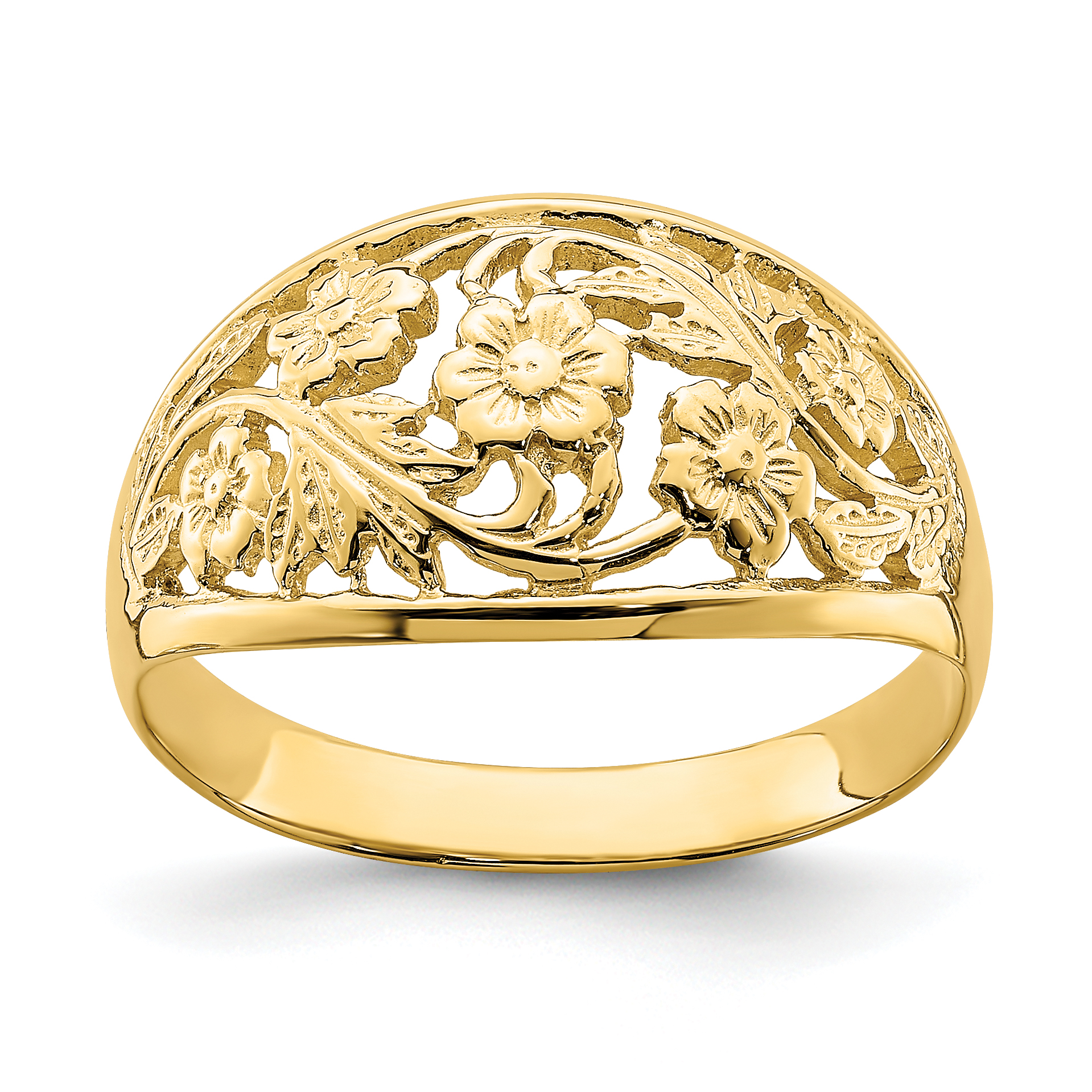14K Floral Dome Ring (K4607)