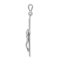 14K White Gold Crucifix Pendant view 2