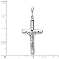 14K White Gold Crucifix Pendant view 4
