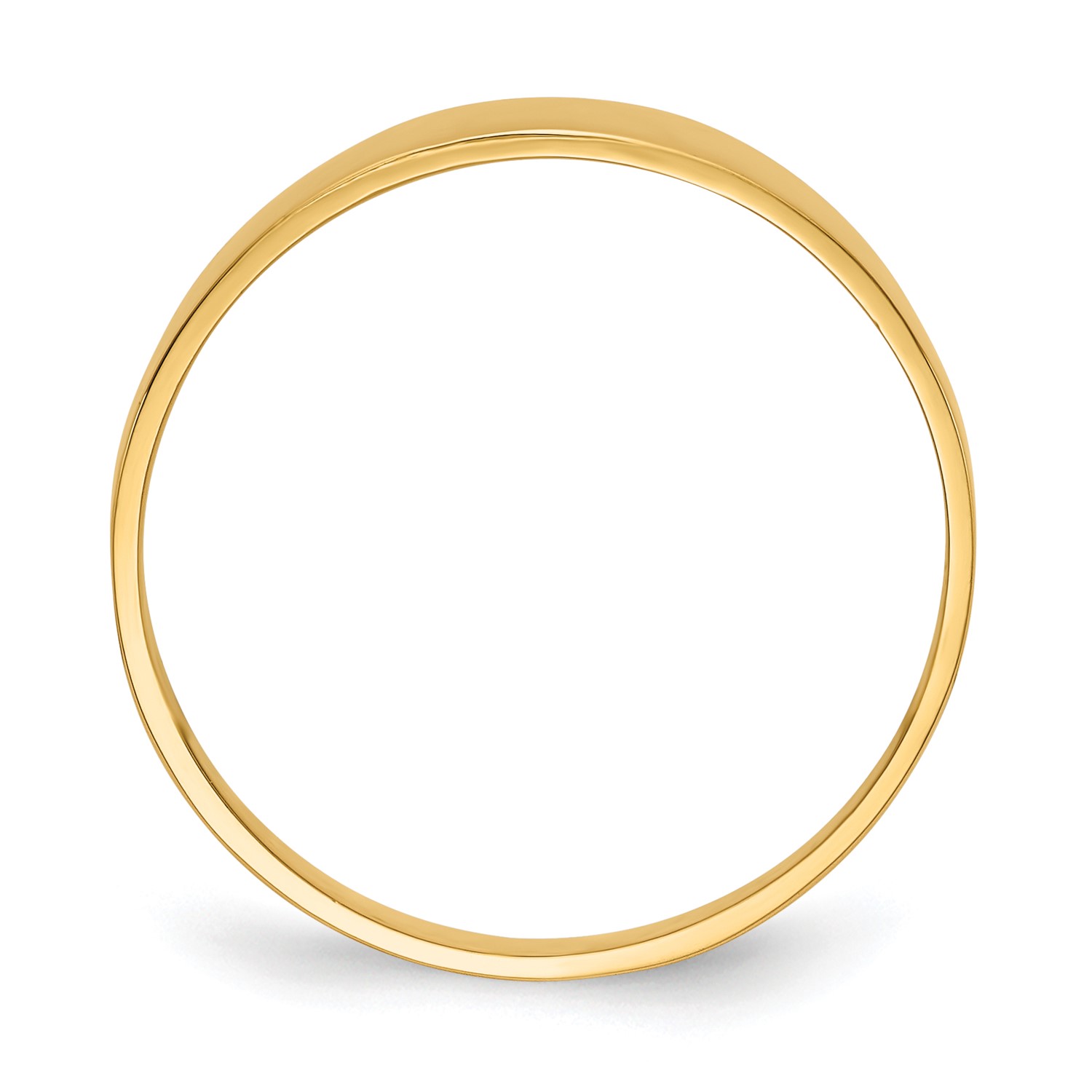 14k Yellow Gold 8mm Flattop Tapered Cigar Band Ring. Metal Wt2.92g