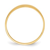 14K Yellow Gold 3-6mm Flat-top Tapered Cigar Band Ring view 2