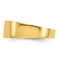 14K Yellow Gold 3-6mm Flat-top Tapered Cigar Band Ring view 4