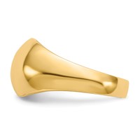 14K 10mm Yellow Gold Domed-top Tapered Cigar Band Ring view 4