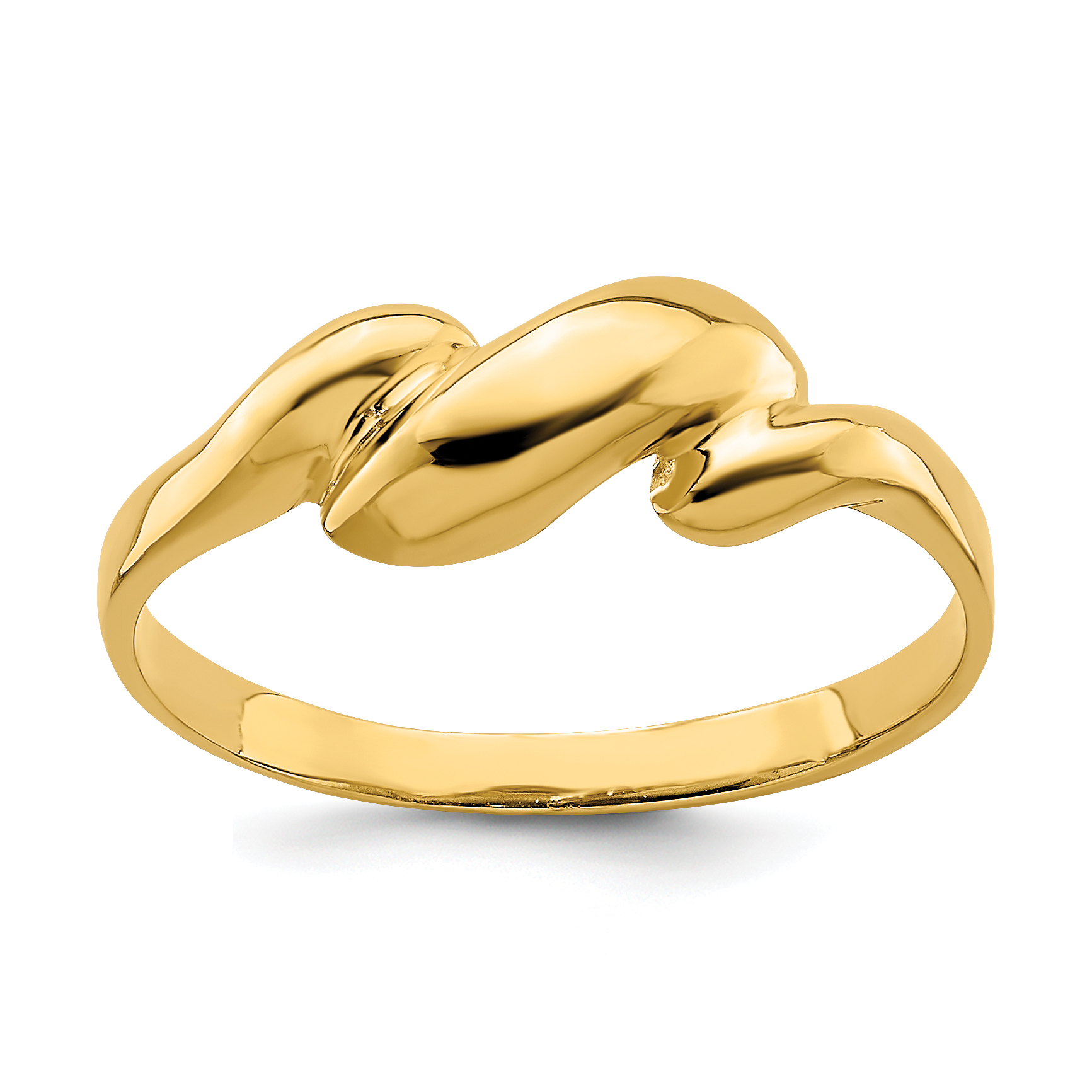 14K Curl-top Dome Ring (K4633)