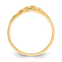 14K Yellow Gold Polished Valley Dome Ring view 2