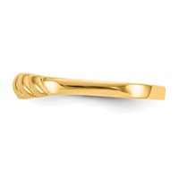 14K Yellow Gold Polished Valley Dome Ring view 4