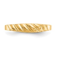 14K Yellow Gold Polished Valley Dome Ring view 5