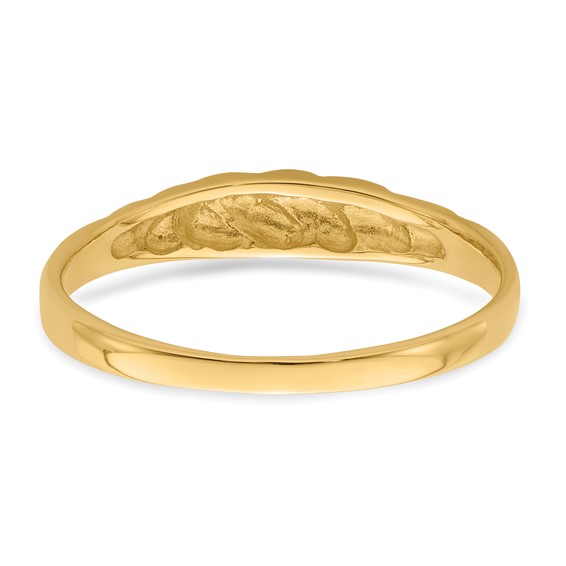 Gold Polished Valley Dome Rings