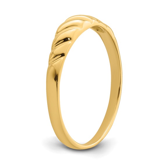 Gold Polished Valley Dome Rings