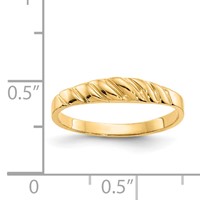 14K Yellow Gold Polished Valley Dome Ring view 3