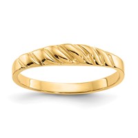 14K Yellow Gold Polished Valley Dome Ring view 1