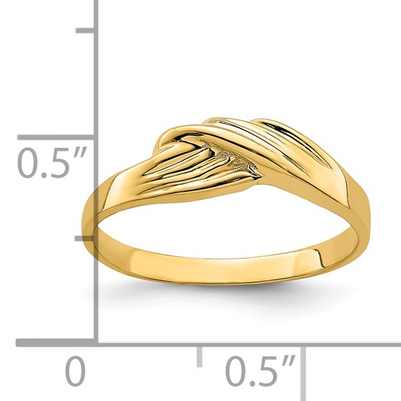14K Polished Freeform Ring