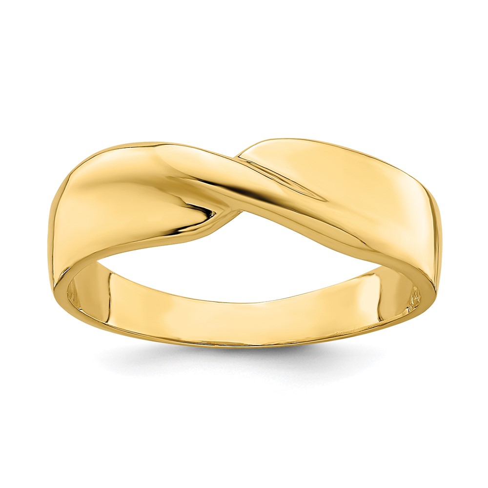 14K Polished Single Twist Ring