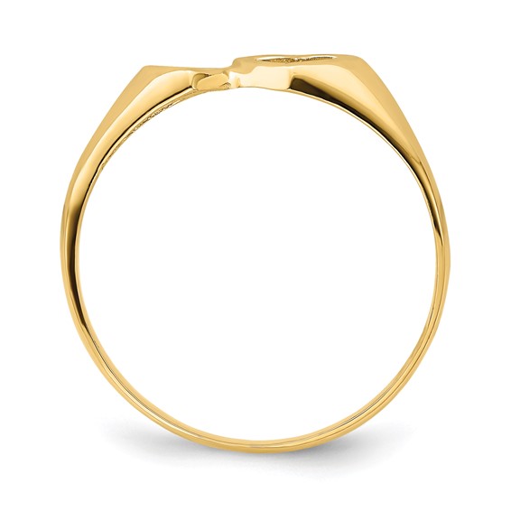 14K Double Heart Cut-Out Ring