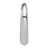 14K White Gold Floating Heart Hollow Chain Slide view 2