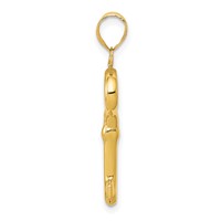 14K Yellow Gold Polished 3-D Key Charm view 2