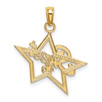 14K Yellow Gold Sweet 16 Star Charm view 4