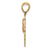 14K Two-tone 15 Our Lady of Guadalupe Pendant view 2