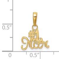 14K Yellow Gold #1 Mom Charm view 3