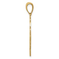 14K Yellow Gold Grandma Birthstone Charm Holder Pendant view 2